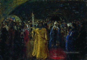 salida del patriarca hermógenes 1881 Ilya Repin Pinturas al óleo